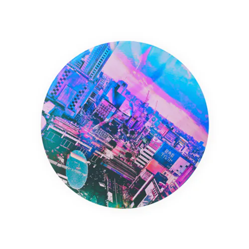Cyber Neon Tokyo Tin Badge