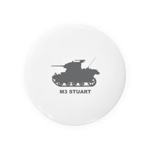 M3軽戦車スチュアート（グレー） Tin Badge