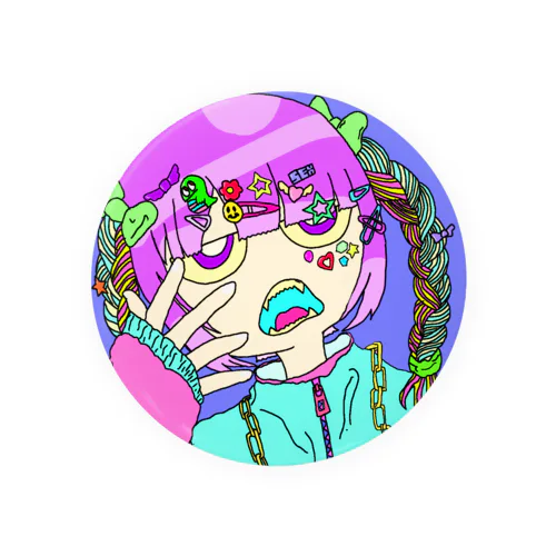 デコラ女子 Tin Badge