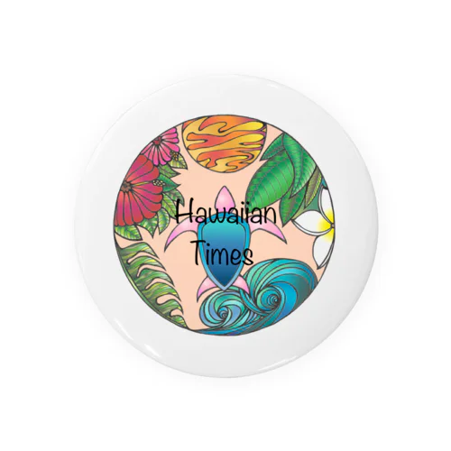 Hawaiian Times Tin Badge