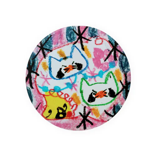 ねこと女の子 Tin Badge