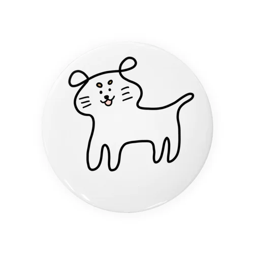 一筆書きのわんこ Tin Badge