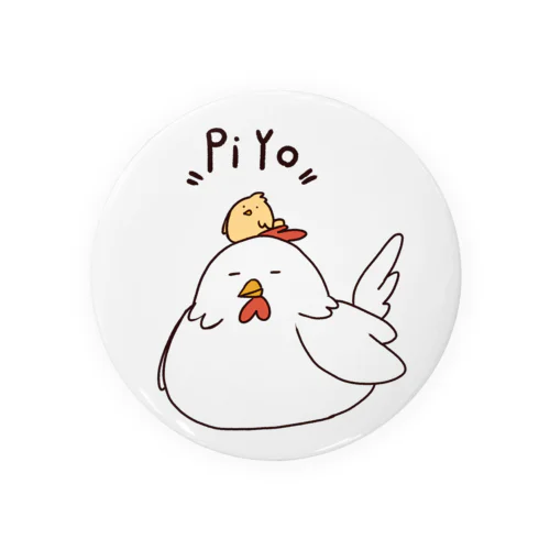 PiYo にわとりとひよこ団子 Tin Badge