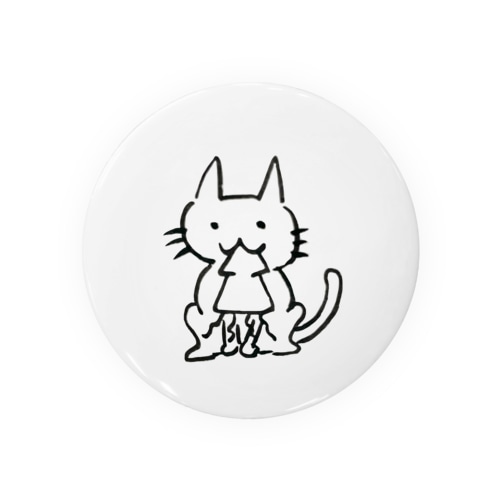 スルメイカとねこ。 Tin Badge