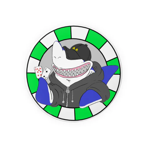 BLUFF SHARKバックプリントT Tin Badge