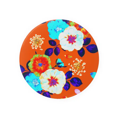 Colorful Rose (Orange) Tin Badge