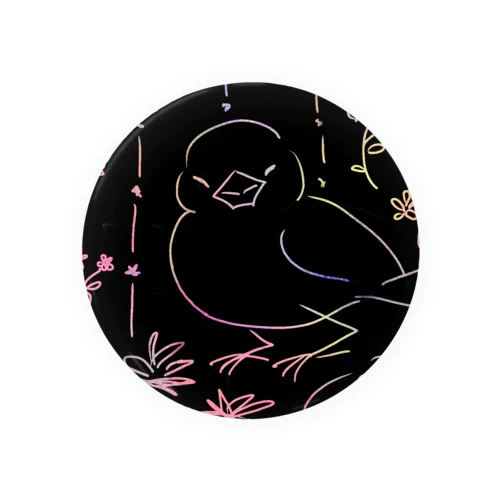 文鳥スクラッチ Tin Badge