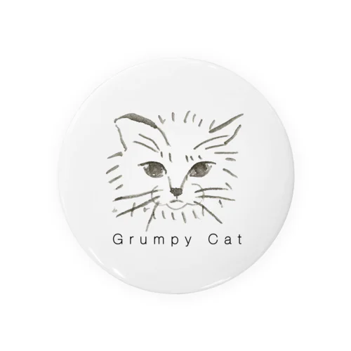 気難しいネコ”grumpy cat” 缶バッジ