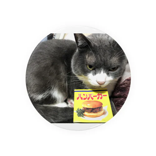 猫とハンバーガー 缶バッジ