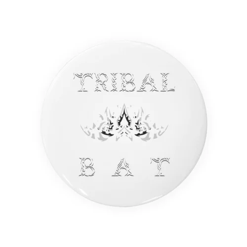TRIBAL☆BAT LAYERED WHT Tin Badge