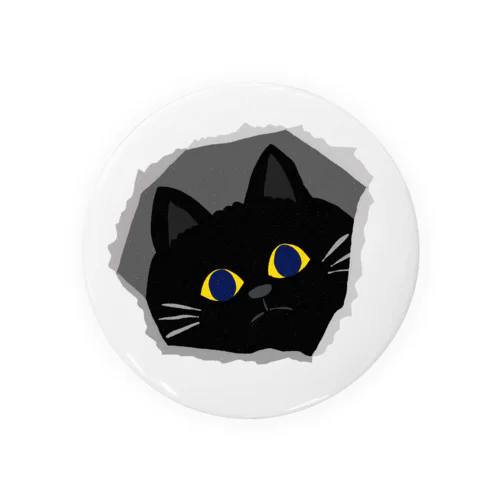 穴からねこ Tin Badge