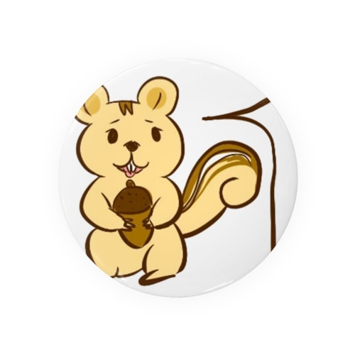 はしとのリス Tin Badge