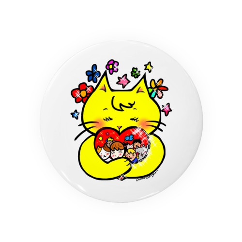 抱きしめるニャンコ Tin Badge