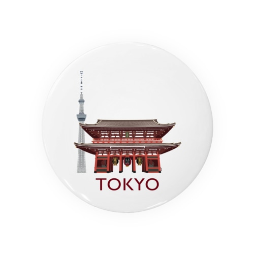 東京 浅草 Tin Badge