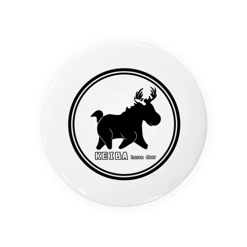 競馬ウマシカ(白) Tin Badge