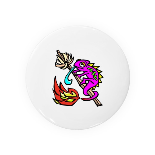 フェザースティック【Feather stick】カメレオンロゴ Tin Badge