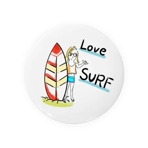 SurfGirl Tin Badge