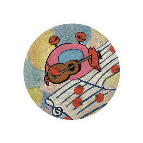 トマトとカニ Tin Badge