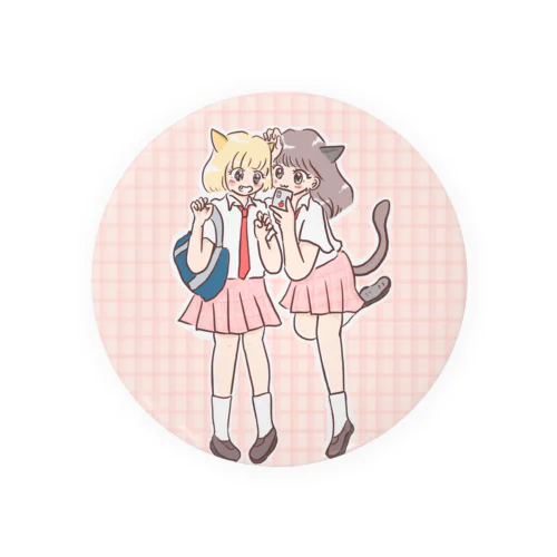 フードコートでtiktok 女子高生 Tin Badge