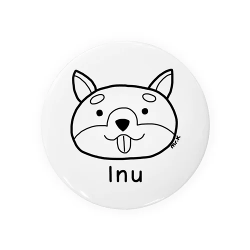 Inu (犬) 黒デザイン Tin Badge