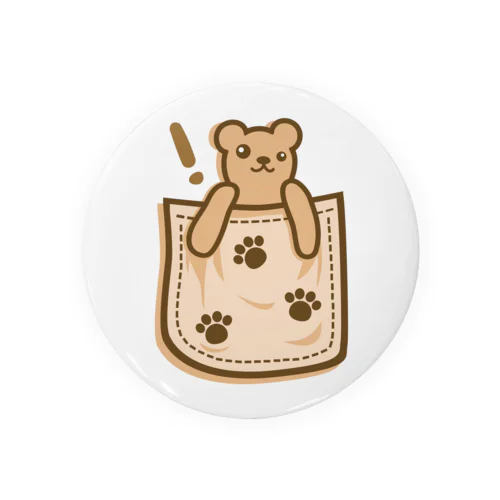 Bear_in_the_Pocket Tin Badge