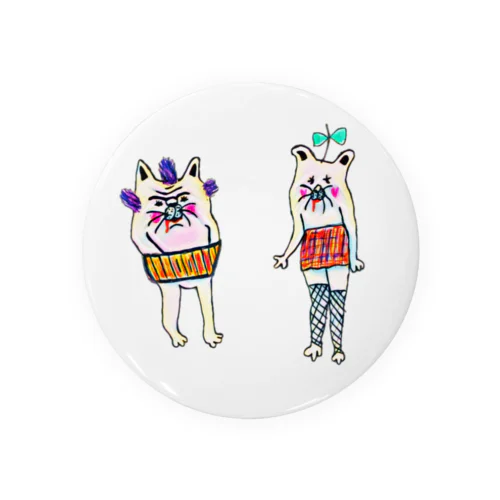 ねこビシャス&にゃんしー Tin Badge