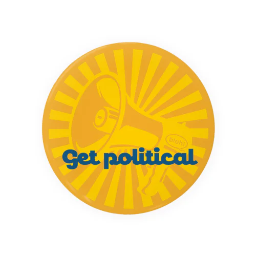 Get politicalメガフォン：サンフラワー Tin Badge