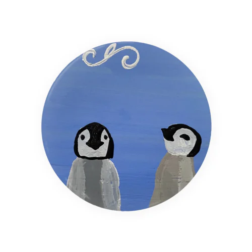 ペンギンの赤ちゃんと唐草の風 Tin Badge