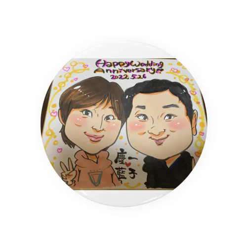 仲良し２人組 Tin Badge
