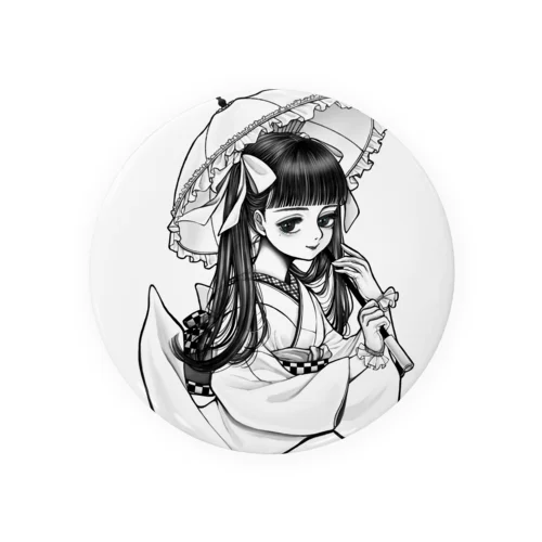 日傘の美少女 Tin Badge