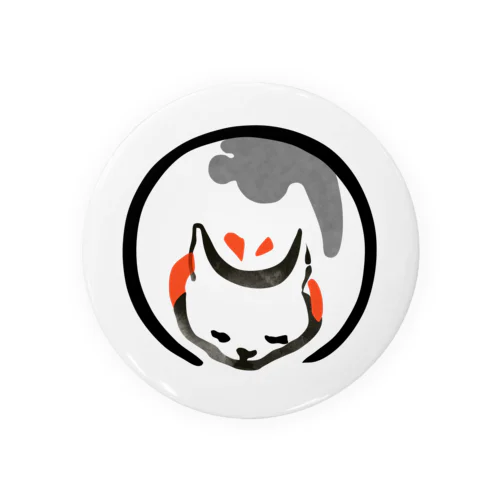 浮世絵　丸い猫 Tin Badge