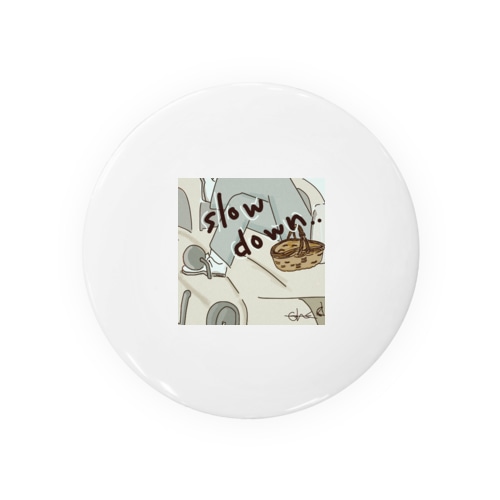 車で休憩 Tin Badge