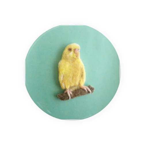 ふわふわ黄色いセキセイインコ Tin Badge