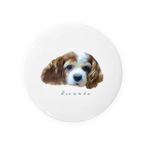 こんわくしてる犬 Tin Badge