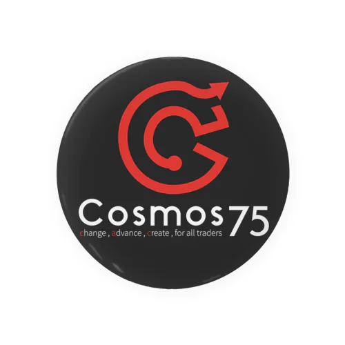 Black　Cosmos75 Tin Badge