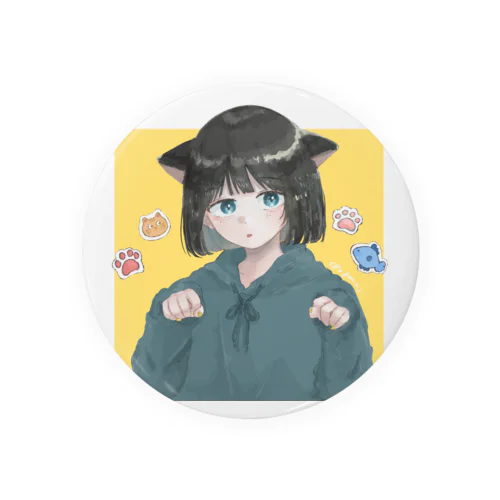 猫耳ちゃん Tin Badge