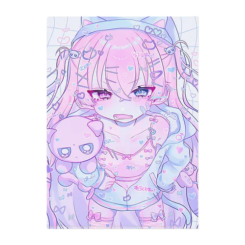 ゆめかわネコパジャマくん Clear File Folder