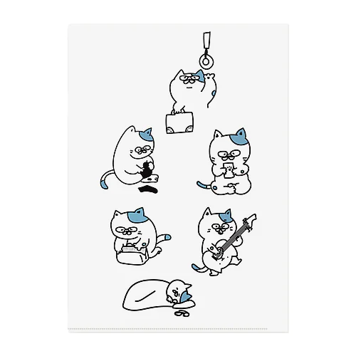 生活するねこ０２ Clear File Folder