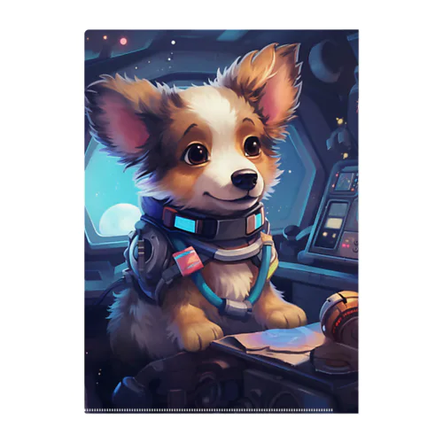 子犬の宇宙旅 Clear File Folder