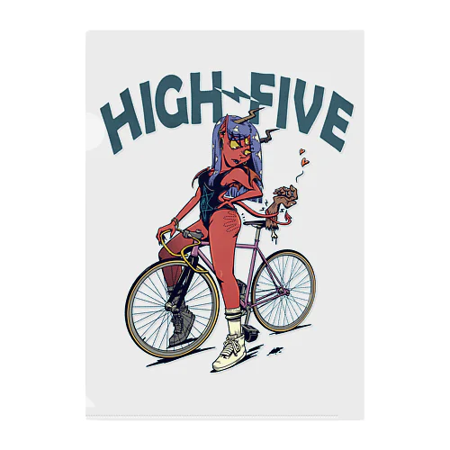 "HIGH FIVE" Clear File Folder