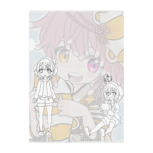 和装イソクマのクマノミぎゅっ Clear File Folder