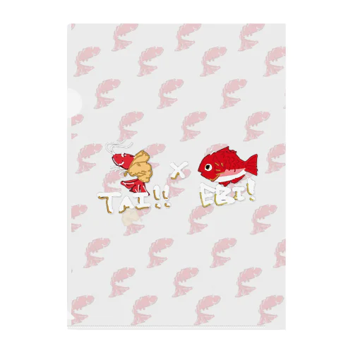 タイでエビを釣る【たい(nomal)】 Clear File Folder