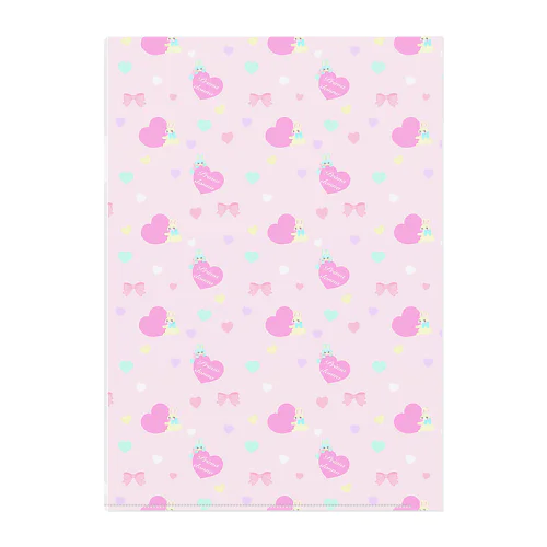 Heart rabbit Clear File Folder