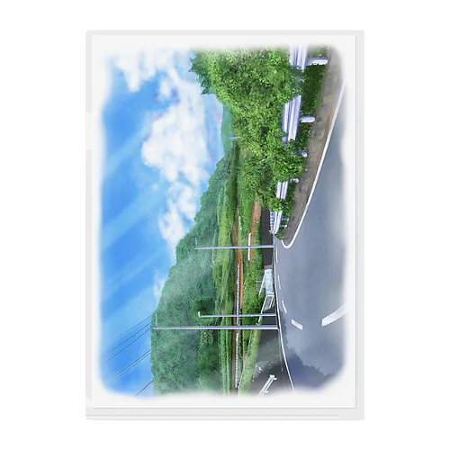 夏の風景画イラスト クリアファイル