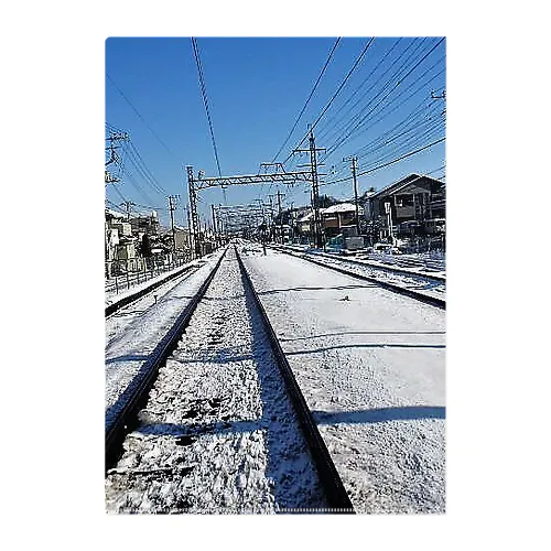 冬の線路 Clear File Folder
