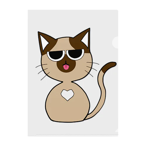 『猫から愛を猫へラブを』ポインテッド クリアファイル