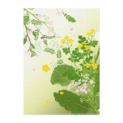 春の植物 Clear File Folder