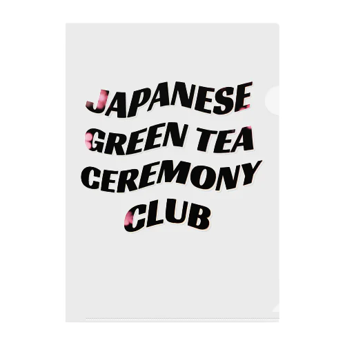 JAPANESE GREEN TEA CEREMONY CLUB type:flower Clear File Folder