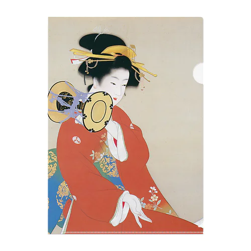 Ukiyoe  浮世絵　上村松園・鼓の音 Clear File Folder