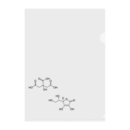 酸っぱい構造式 クリアファイル